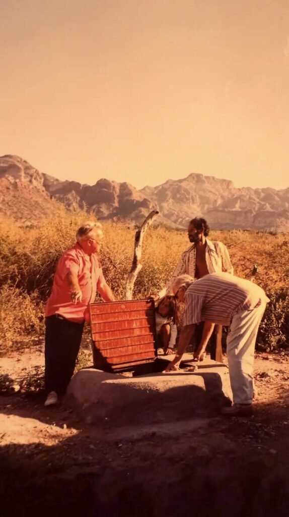Historic photograph of a Rotary Club San Carlos water well infrastructure project
